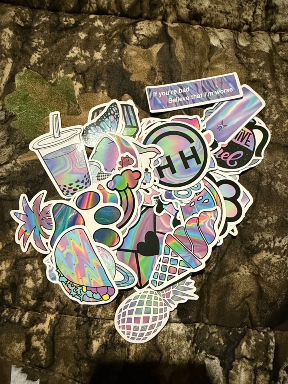 Holographic Rainbow Sticker Pack - Iridescent Home Design Accents